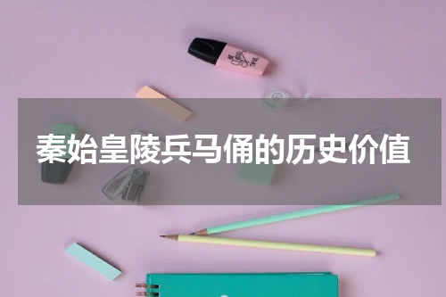 秦始皇陵兵马俑的历史价值