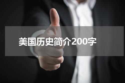 美国历史简介200字