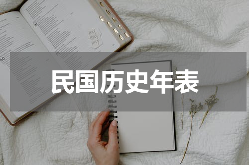民国历史年表