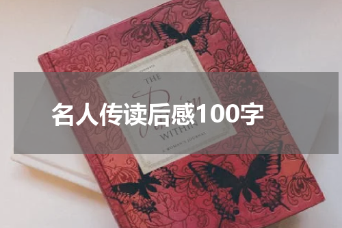 名人传读后感100字