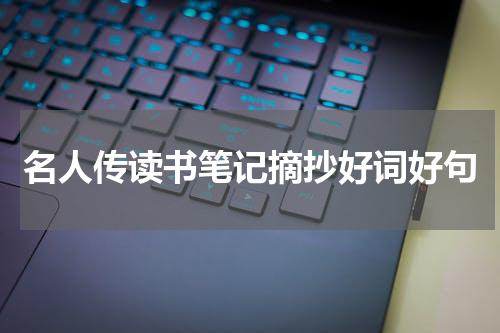 名人传读书笔记摘抄好词好句
