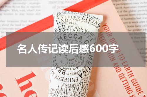 名人传记读后感600字