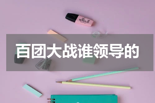 百团大战谁领导的