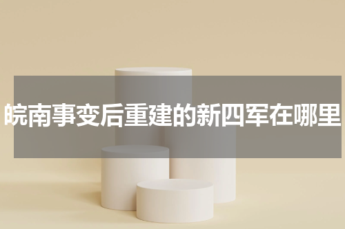 皖南事变后重建的新四军在哪里