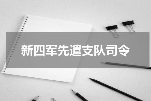 新四军先遣支队司令