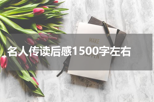 名人传读后感1500字左右