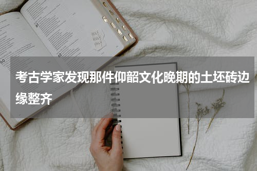 考古学家发现那件仰韶文化晚期的土坯砖边缘整齐