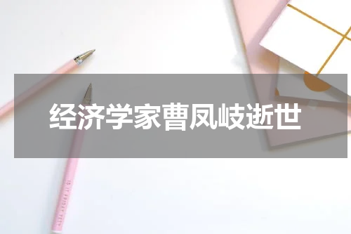 经济学家曹凤岐逝世