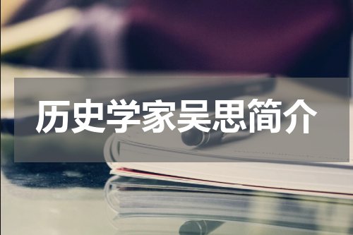 历史学家吴思简介