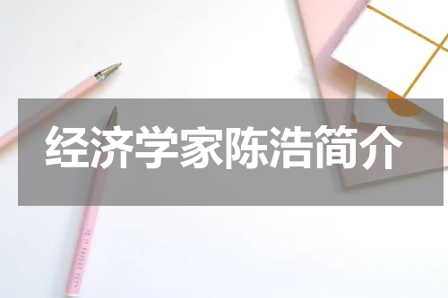 经济学家陈浩简介