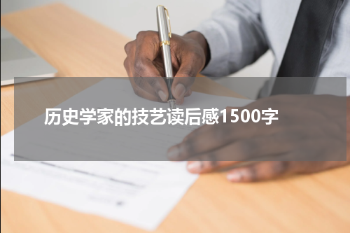 历史学家的技艺读后感1500字