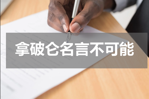 拿破仑名言不可能