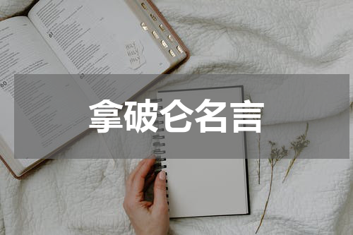 拿破仑名言