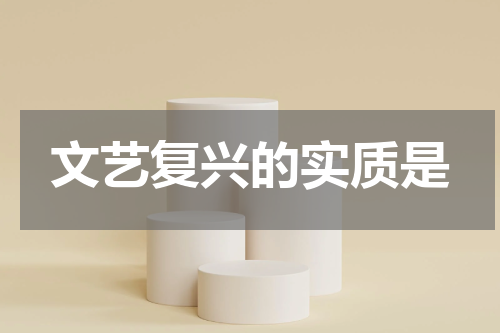 文艺复兴的实质是