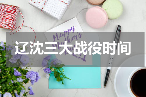 辽沈三大战役时间