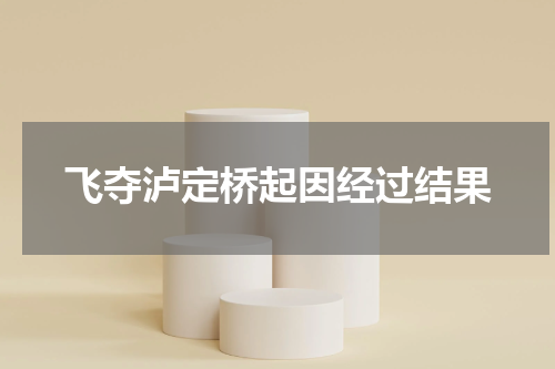 飞夺泸定桥起因经过结果
