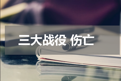 三大战役 伤亡