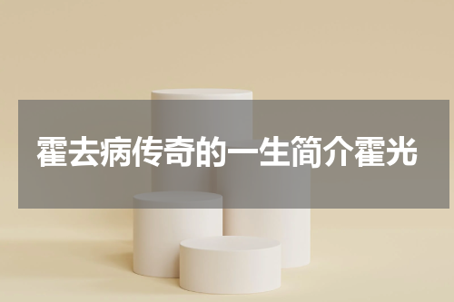 霍去病传奇的一生简介霍光