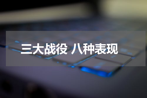 三大战役 八种表现
