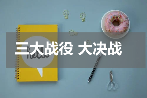 三大战役 大决战