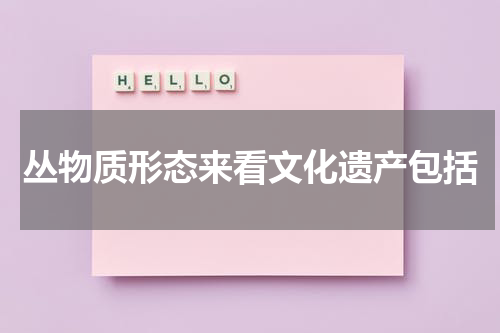 丛物质形态来看文化遗产包括