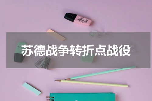 苏德战争转折点战役