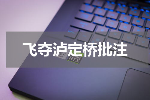 飞夺泸定桥批注