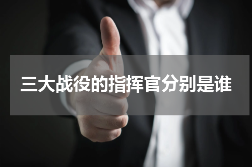 三大战役的指挥官分别是谁