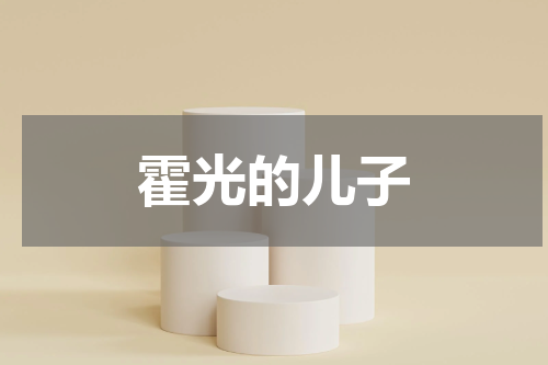 霍光的儿子