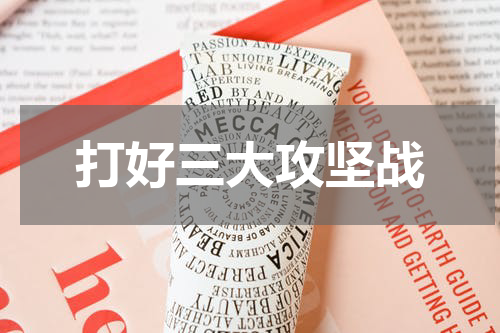 打好三大攻坚战