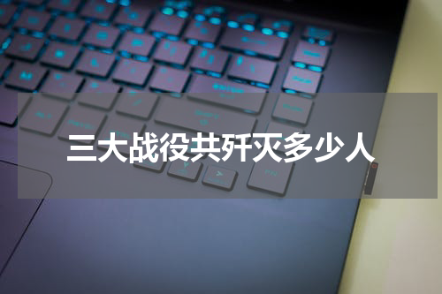 三大战役共歼灭多少人