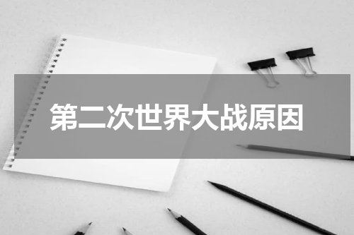 第二次世界大战原因