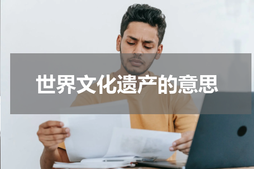 世界文化遗产的意思