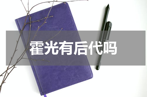 霍光有后代吗