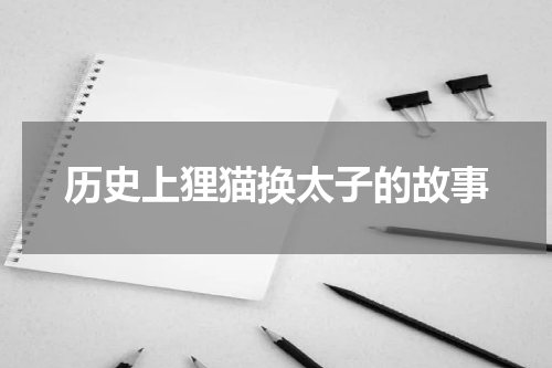 历史上狸猫换太子的故事