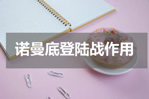 诺曼底登陆战作用