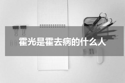霍光是霍去病的什么人