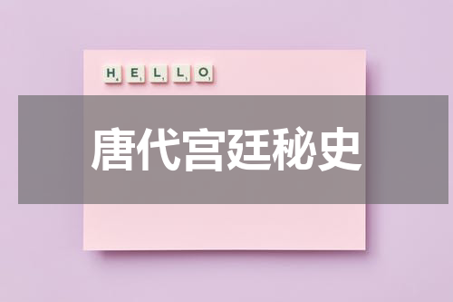 唐代宫廷秘史