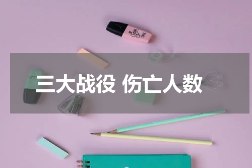 三大战役 伤亡人数