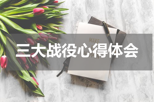 三大战役心得体会