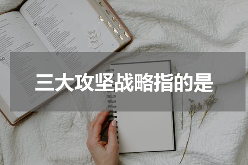 三大攻坚战略指的是