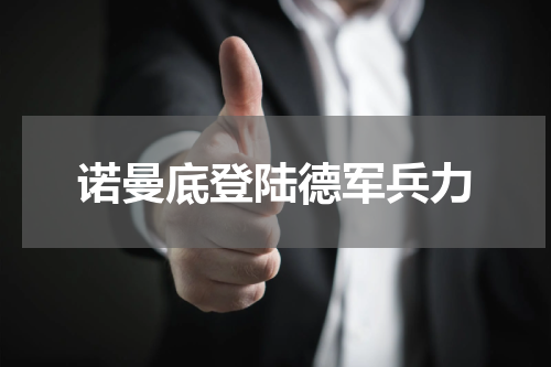 诺曼底登陆德军兵力