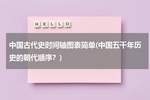 中国古代史时间轴图表简单(中国五千年历史的朝代顺序？)