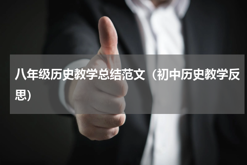 八年级历史教学总结范文（初中历史教学反思）